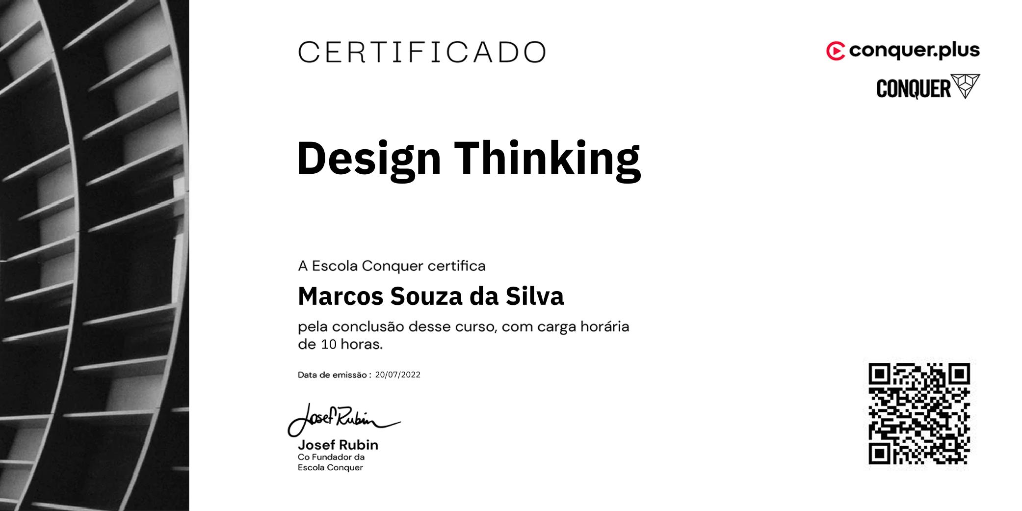 Certificado de Design Thinking
